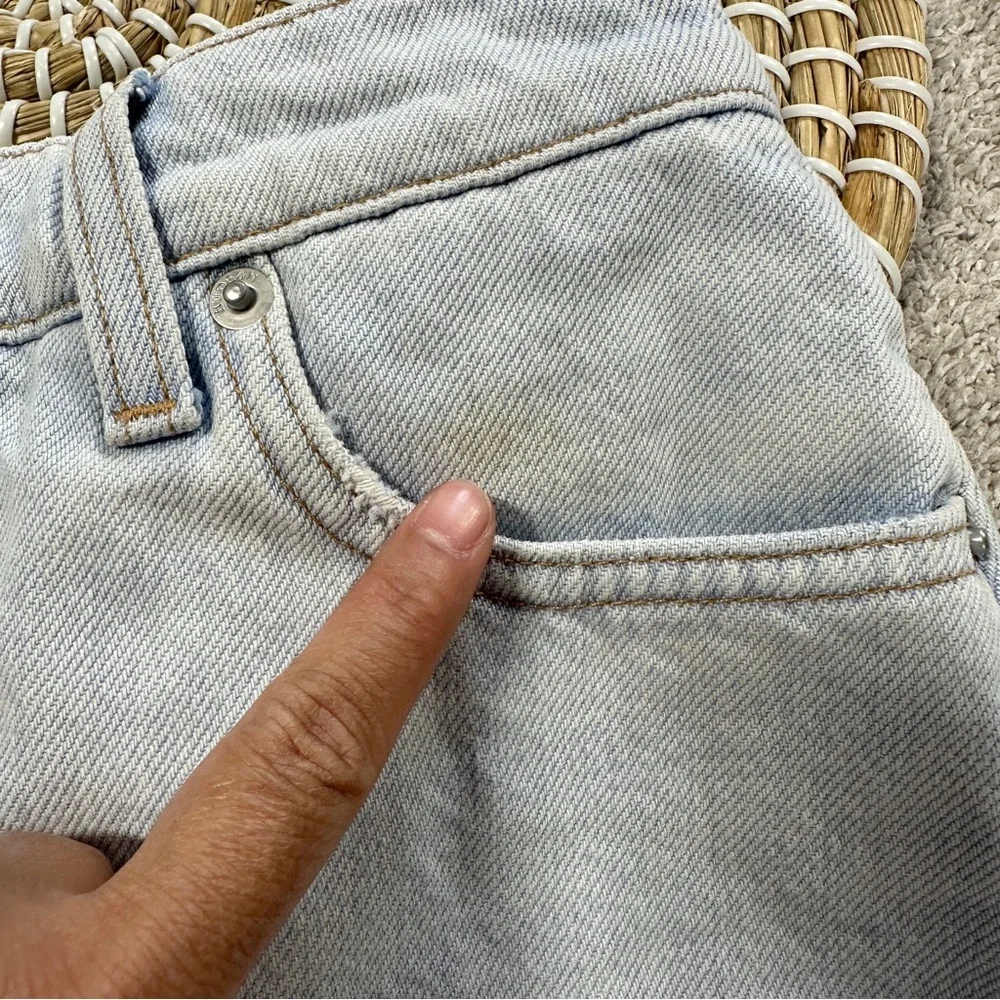 Hudson Women’s Sade Cut Off Denim Shorts High Rise Frayed Hem in Trea Size 24 - Picture 14 of 16